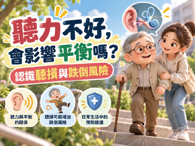  聽力與平衡有關係嗎？認識聽損與跌倒風險 